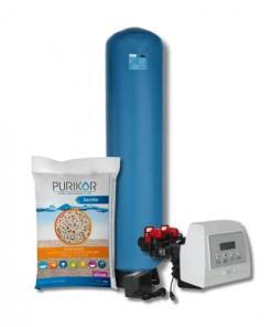 Filtro de zeolita Purikor con valvula automatica por demanda PKVF27D y tanque PKT de 12" x 48" con capacidad de 2 ft3