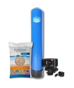 Filtro de zeolita Purikor con valvula automatica por tiempo PKVF26T y tanque de 10" x 54" con capacidad de 1.5 ft3