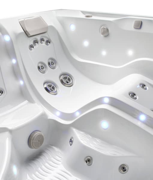 Spa para exterior Limelight modelo Flair con capacidad de 6 personas y gabinete color Coastal Gray - Imagen 4