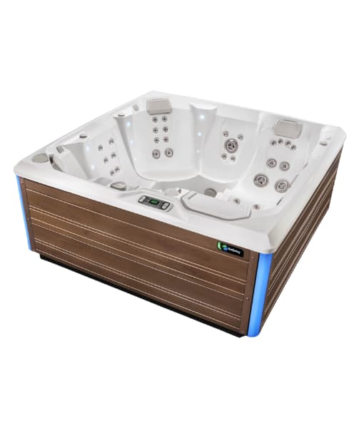 Spa para exterior Limelight modelo Flair con capacidad de 6 personas y gabinete color Coastal Gray - Imagen 3