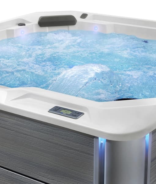 Spa para exterior Hot Spot modelo Relay con capacidad de 6 personas y gabinete color Almond - Imagen 4