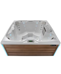 Spa para exterior Limelight modelo Beam con capacidad de 4 personas y gabinete color Sable