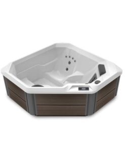 Spa para exterior Hot Spot modelo TX con capacidad de 2 personas y gabinete color Havana