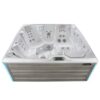 Spa para exterior Limelight modelo Flair con capacidad de 6 personas y gabinete color Coastal Gray