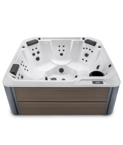 Spa para exterior Hot Spot modelo Relay con capacidad de 6 personas y gabinete color Havana