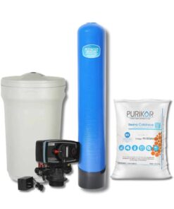 Suavizador con valvula automatica por tiempo PKVS26T, tanque de 12" x 48" con capacidad de 2 ft3 y tanque de salmuera de 100 L