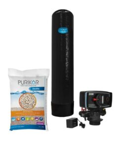 Filtro de zeolita Purikor con valvula automatica por tiempo PKVF26T y tanque de 9" x 48" con capacidad de 1 ft3