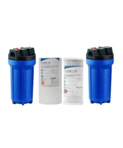 Filtro Purikor de dos etapas para toda la casa, conexiones de 1"