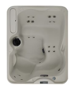 Spa para exterior Freeflow Azure con capacidad de 4 personas y gabinete color Sand - Imagen 3