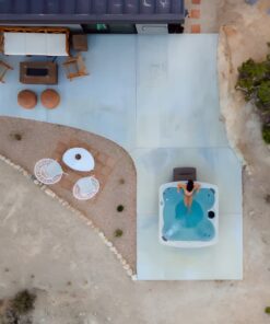 Spa para exterior Freeflow Monterey Premiere con capacidad de 7 personas y gabinete color blanco / gris oscuro - Imagen 4