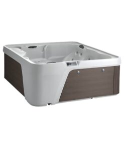 Spa para exterior Freeflow Excursion Premiere con capacidad de 5 personas y gabinete color blanco / cafe