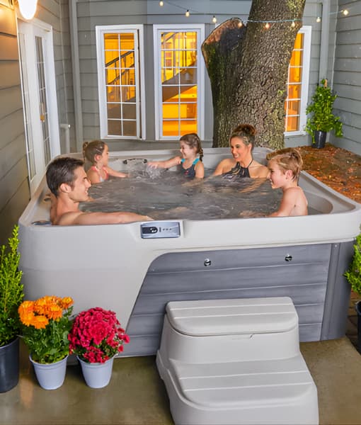Spa para exterior Freeflow Excursion Premiere con capacidad de 5 personas y gabinete color blanco / cafe - Imagen 4