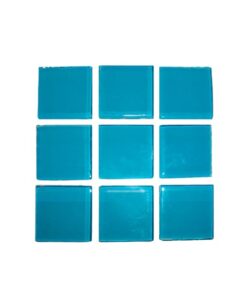 Cristalo Vitreo - Mosaico color azul cancun 2.5 x 2.5