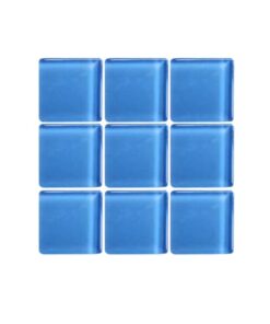 Cristalo Vitreo - Mosaico color azul cobalto claro 2.5 x 2.5