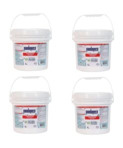 Paquete de 4 cubetas de 4 kg de tricloro granular Panda