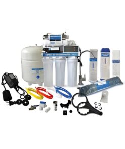 Sistema de osmosis inversa de 6 etapas con ultravioleta Aquex capacidad de 100 GPD
