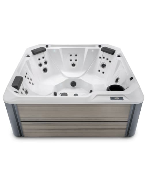 Spa para exterior Hot Spot modelo Relay con capacidad de 6 personas y gabinete color Almond