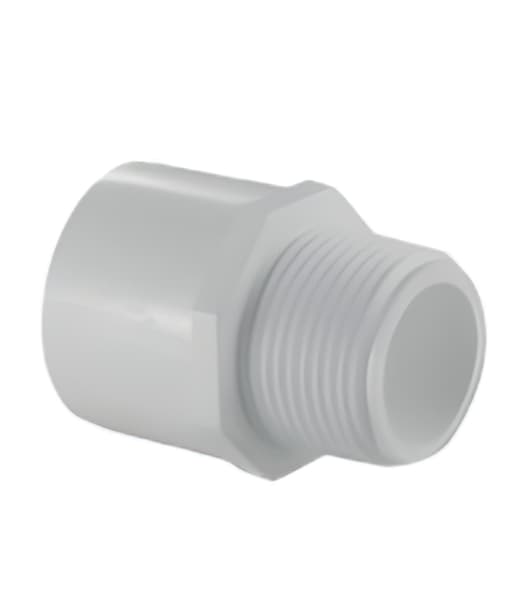 Adaptador Inter Water en PVC (ASTM) cedula 40 con conexiones en 1.5" cementar y rosca macho