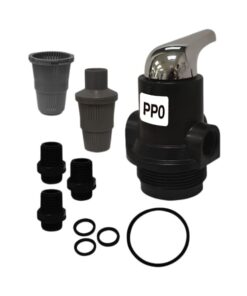 Valvula manual Aquex modelo 102 con NSF y conexiones de 3/4" para filtros con capacidades de 0.15 - 0.75 ft3