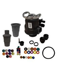 Valvula manual Aquex modelo 104 con NSF y conexiones de 1" para suavizadores con capacidades de 1 - 3 ft3