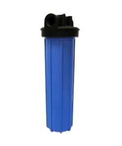 Portacartucho Vertex de 4.5" x 20" con purgador y conexiones de 1.5"