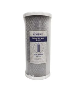 Cartucho de carbón activado block Aquex 2.5" x 10" de 0.5 a 10 micras