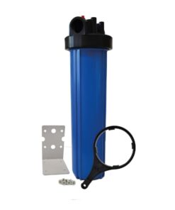 Portacartucho Aquex de 4.5" x 20" con purgador y conexiones de 1.5"