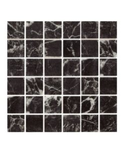 Hispano Glass - Mosaico serie Petra Marmol Nero 2.5 x 2.5
