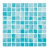 Hispano Glass - Mosaico serie Bruma azul claro 2.5 x 2.5 cm