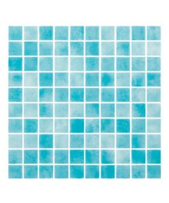 Hispano Glass - Mosaico serie Bruma azul claro 2.5 x 2.5 cm