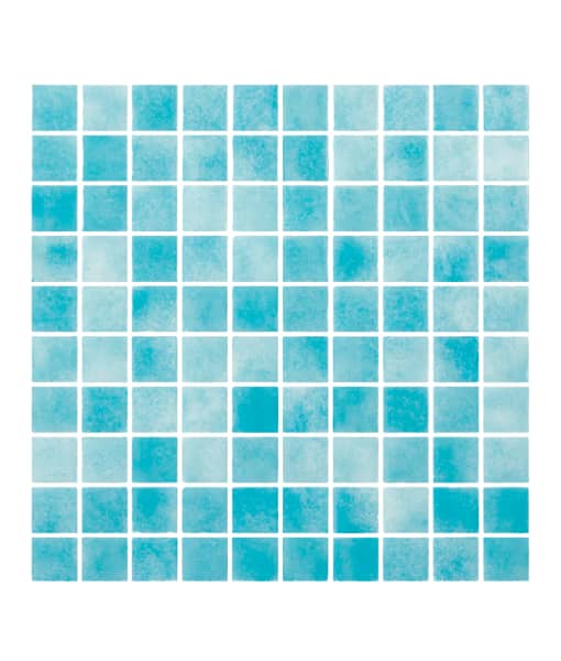 Hispano Glass - Mosaico serie Bruma azul claro 2.5 x 2.5 cm