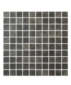 Hispano Glass - Mosaico serie Bruma negro antiderrapante 2.5 x 2.5 cm