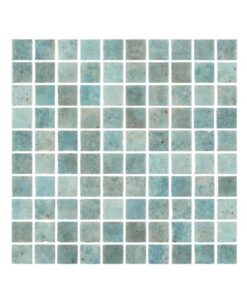 Hispano Glass - Mosaico serie Bruma mezcla Laguna 2.5 x 2.5 cm