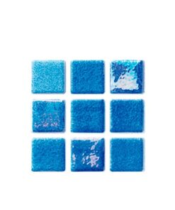 Hispano Glass- Mosaico niebla destellos azul claro