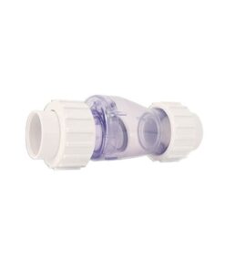 Valvula check de PVC transparente conexiones 1.5"