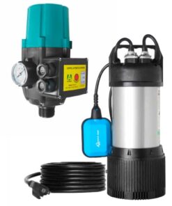 Paquete presurizador con bomba sumergible 1 HP