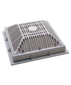 Rejilla y marco de 9" x 9" color blanco