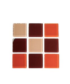 Cristalo Vitreo - Mosaico mezcla de cafés 2.5 x 2.5