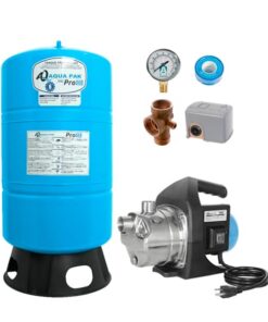 Paquete Hidroneumático AquaPak con tanque de 20 gal y motobomba PET 0.8 HP para casas de 2 a 3 baños