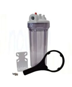 Portacartucho Aquex claro de 2.5" x 10" conexiones de 1/2"