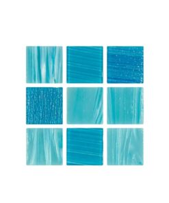 Cristalo Vitreo Luxe - Mosaico mezcla sky clara 3.5 x 3.5